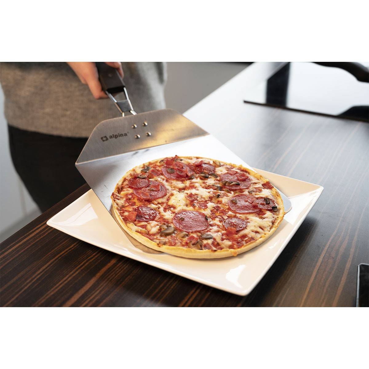 Alpina - Pelle à pizza Manche pliable 25 x 24 longueur 55cm Aluminium alimentaire Spatule à pizza ALPINA - Image 5