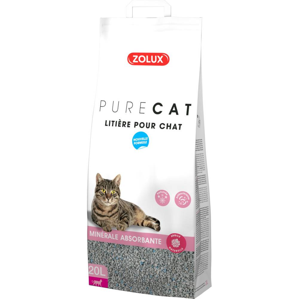 Zolux - Litière pure cat minérale absorbante parfumée 20 litres soit 13 kg pour chats - Image 2