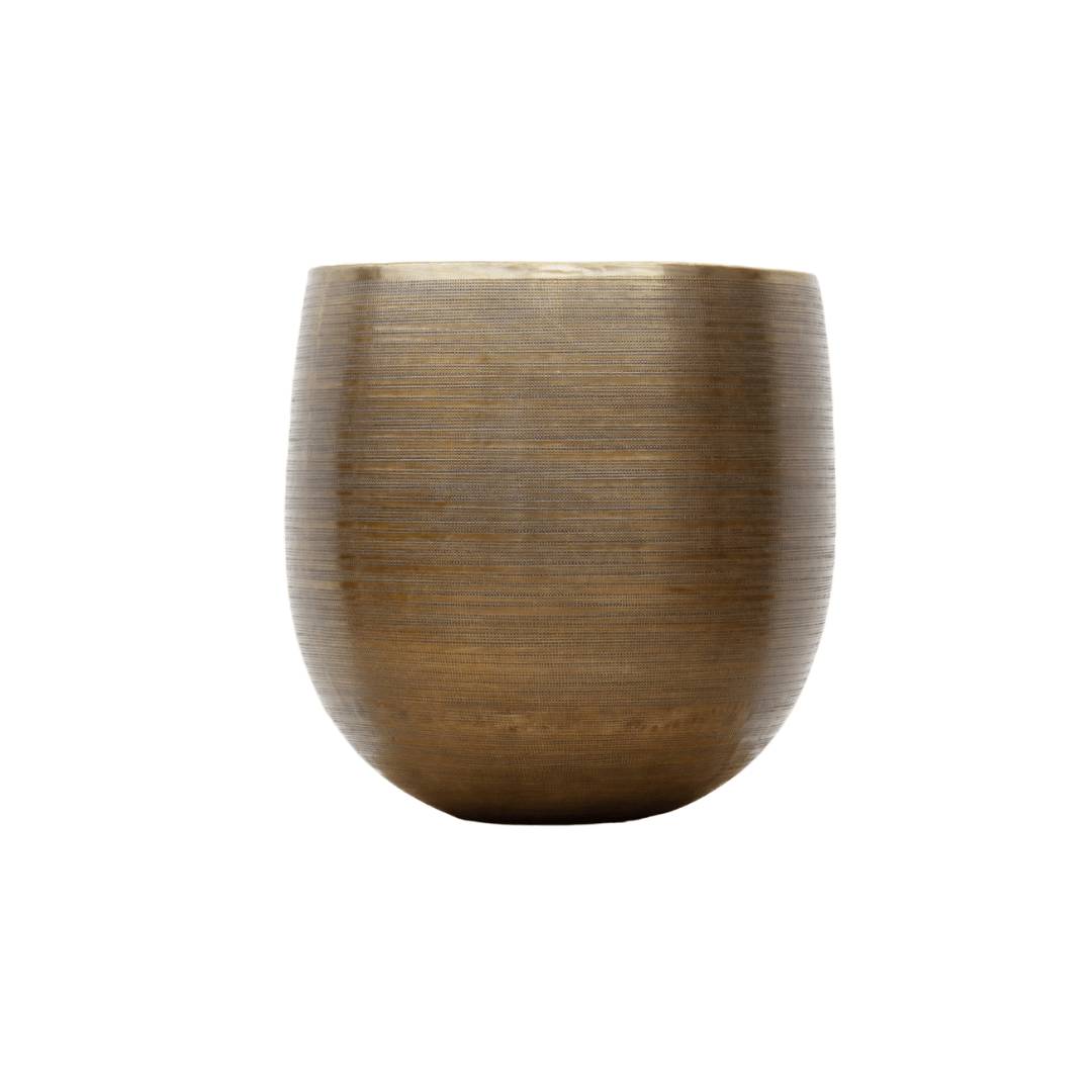 PANGIVO - Cache-pot métal doré 38 x 38 x 35 cm - PANGIVO