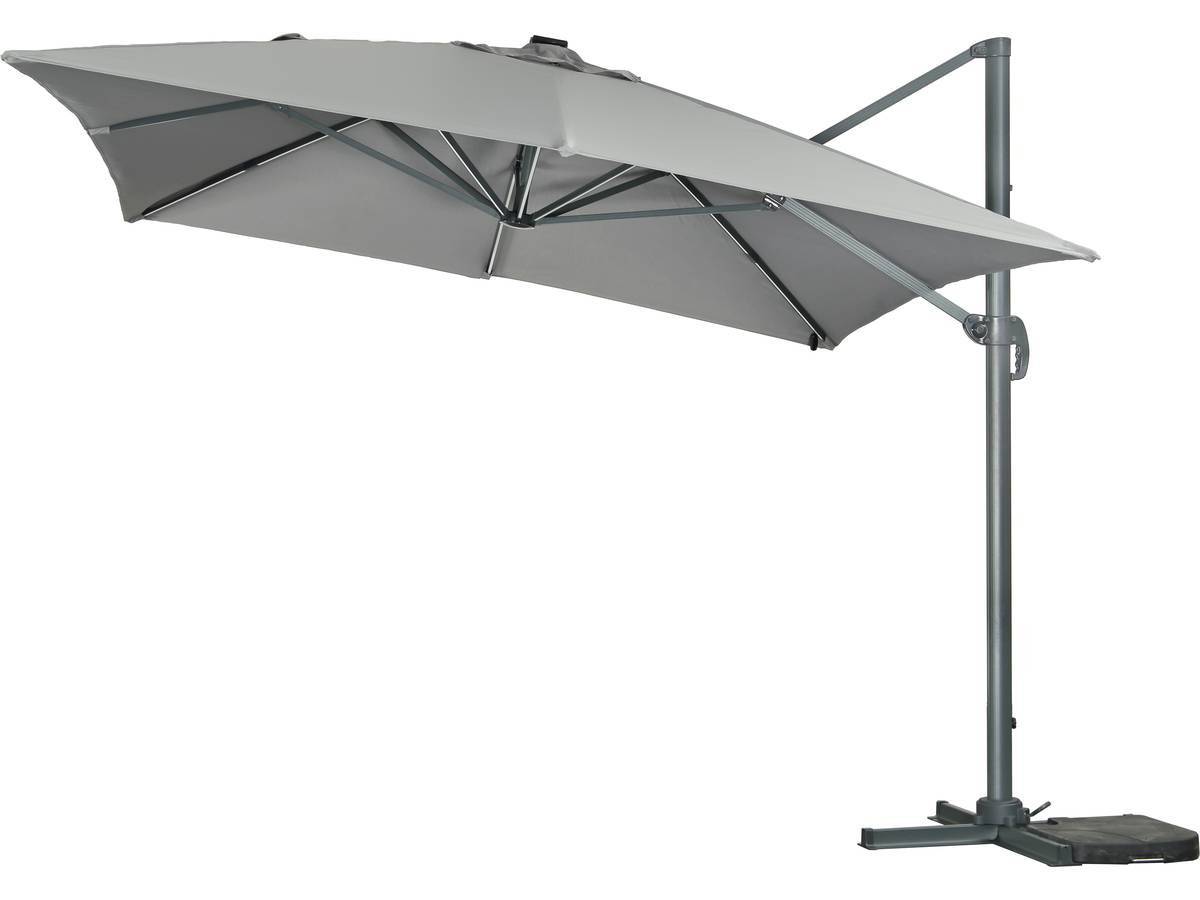 Habitat Et Jardin - Parasol Jardin Déporté Led Alu "sun 3 Luxe" 3 X 3 M - Gris -habitat Et Jardin - Image 3