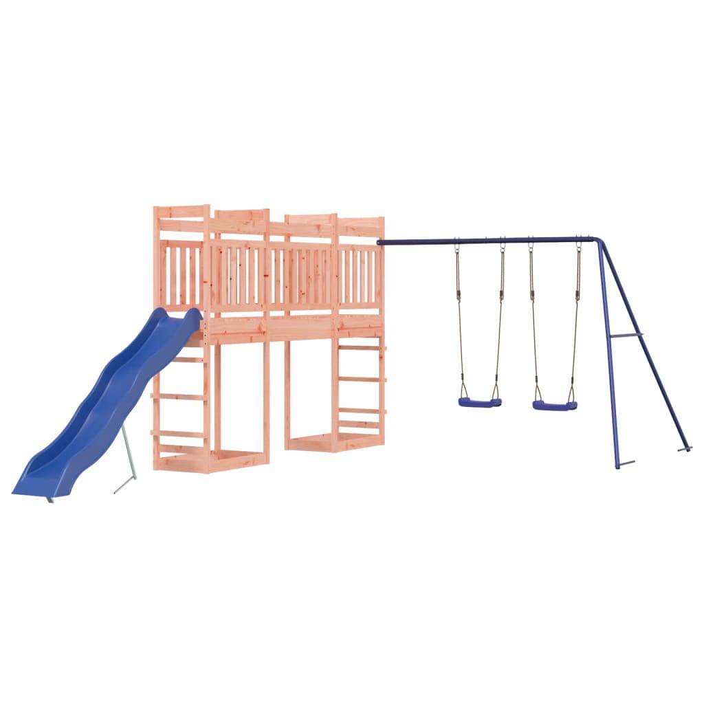 Helloshop26 - Aire de jeux d'extérieur balançoires toboggan portiques robuste jeux jardin 314 x 535 x 207 cm bois massif de douglas - Image 2