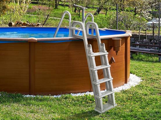 Escalier Double Piscine "mario" Avec Système De Sécurité Enfant -habitat Et Jardin - Image 2