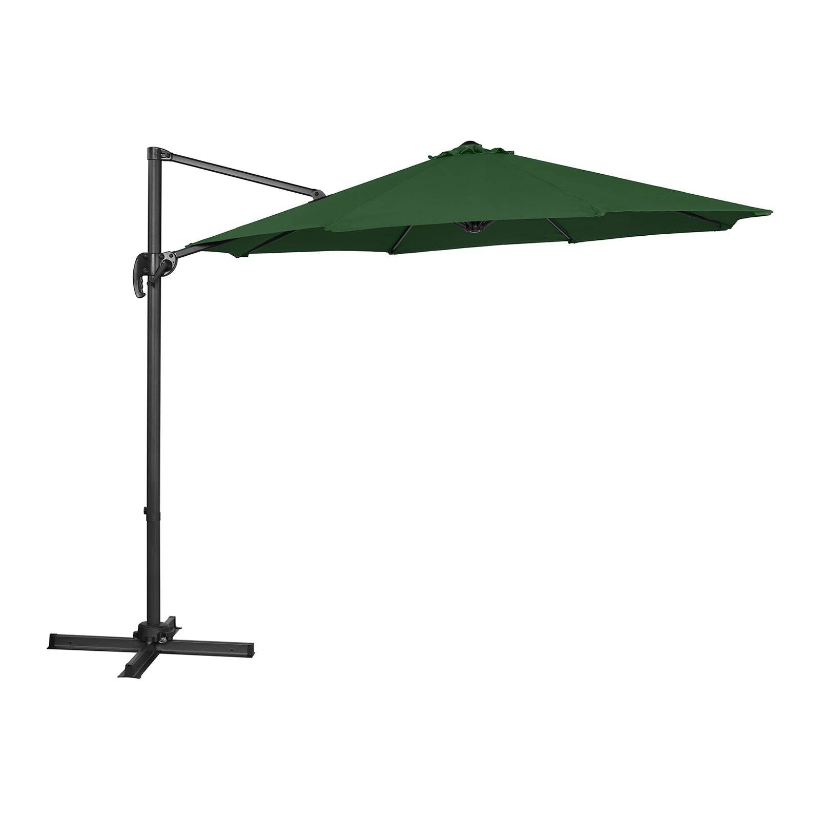 Helloshop26 - Parasol déporté - vert - rond - diamètre 300 cm - inclinable et pivotant - Image 2