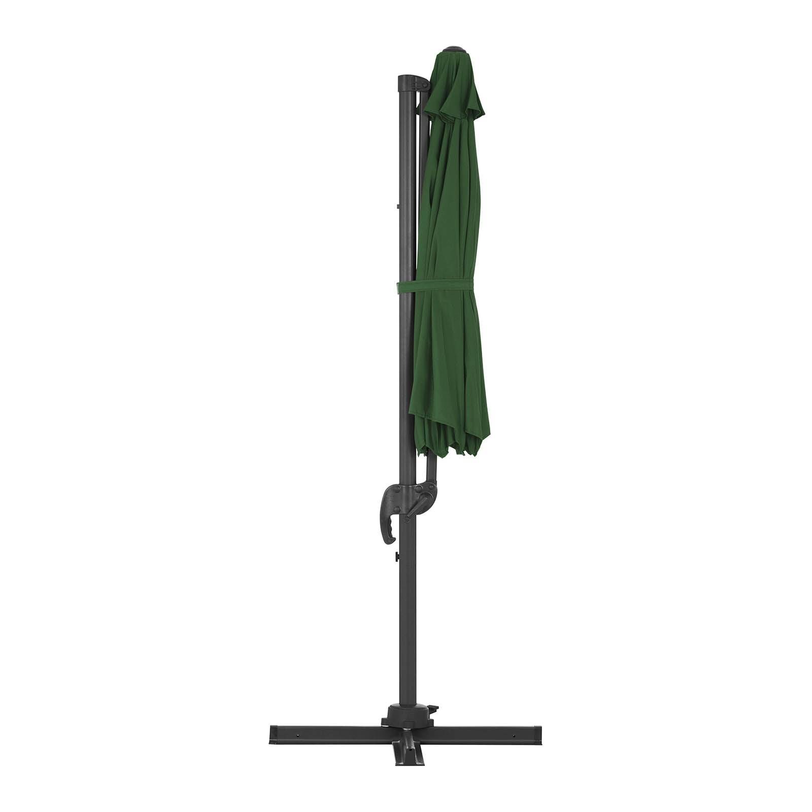 Helloshop26 - Parasol déporté - vert - rond - diamètre 300 cm - inclinable et pivotant - Image 3