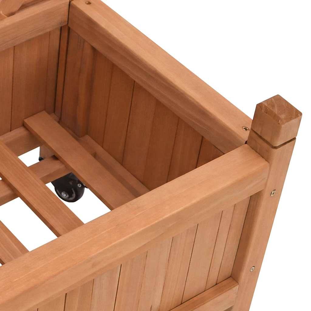 Vidaxl - Jardinière avec treillis et roues marron bois massif de sapin vidaXL 3207647 - Image 10