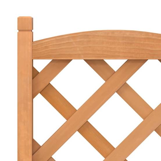 Vidaxl - Jardinière avec treillis et roues marron bois massif de sapin vidaXL 3207647 - Image 8