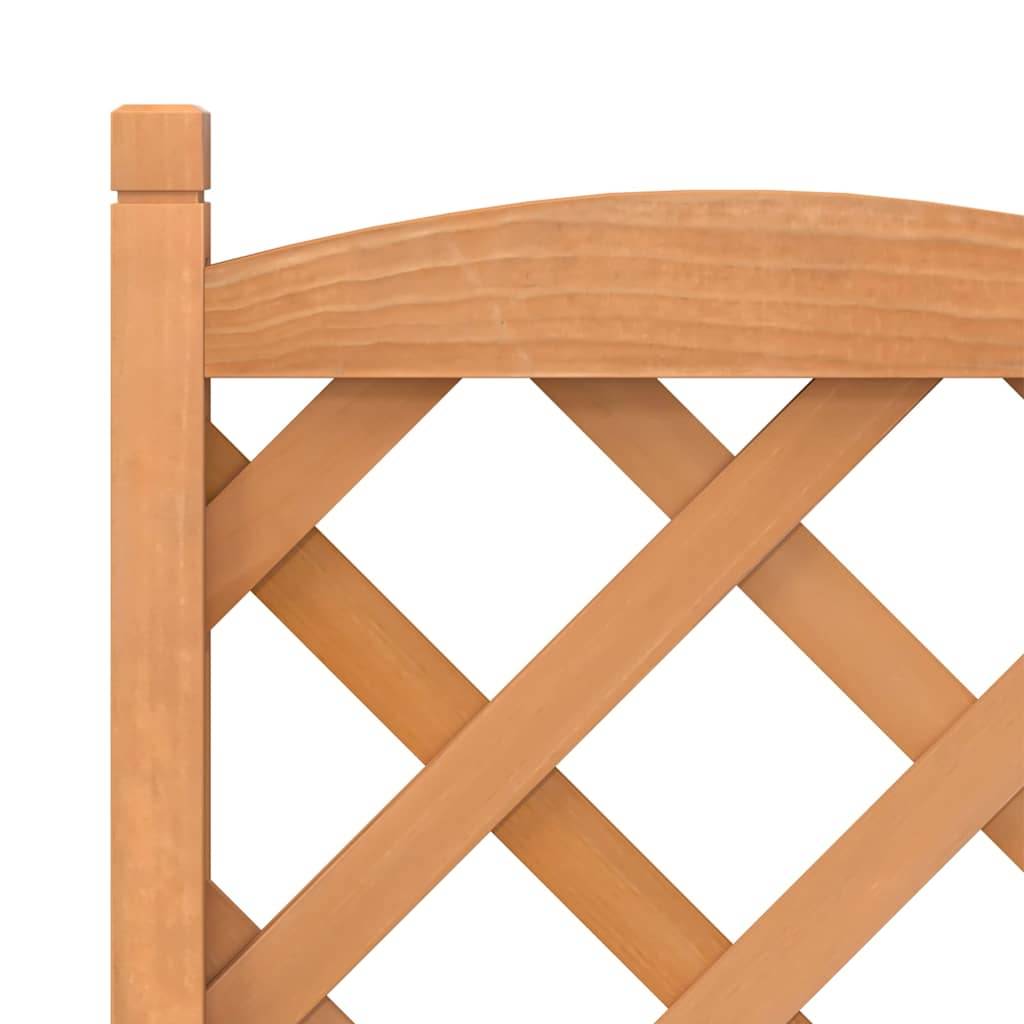 Vidaxl - Jardinière avec treillis et roues marron bois massif de sapin vidaXL 3207647 - Image 8
