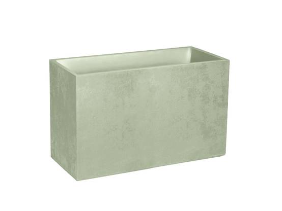 Eda - Jardinière Muret Basalt Décor béton 116 L - Vert amande - Eda - Image 1