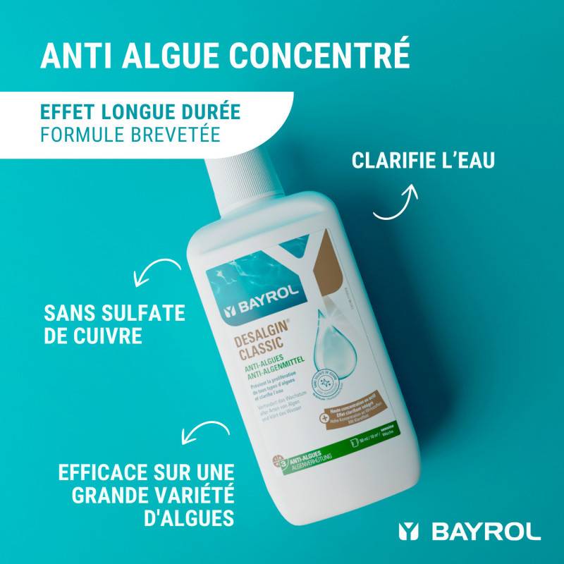 Anti-algues et clarifiant d'eau Bayrol Desalgin Classic 6 litres - Image 4