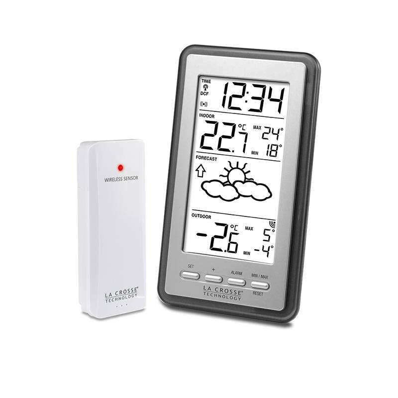 La Crosse Technology - Station météo avec enregistrement min/max des températures int./ext. et tendance météo