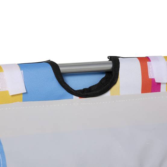 Lot de 2 Tapis de Plage Pliables avec Dossier et Appui-Tête Réglables, Tissu Oxford et Cadre Acier, Sac de Transport, 124 x 53 x 45 cm, Multicolore - Image 10