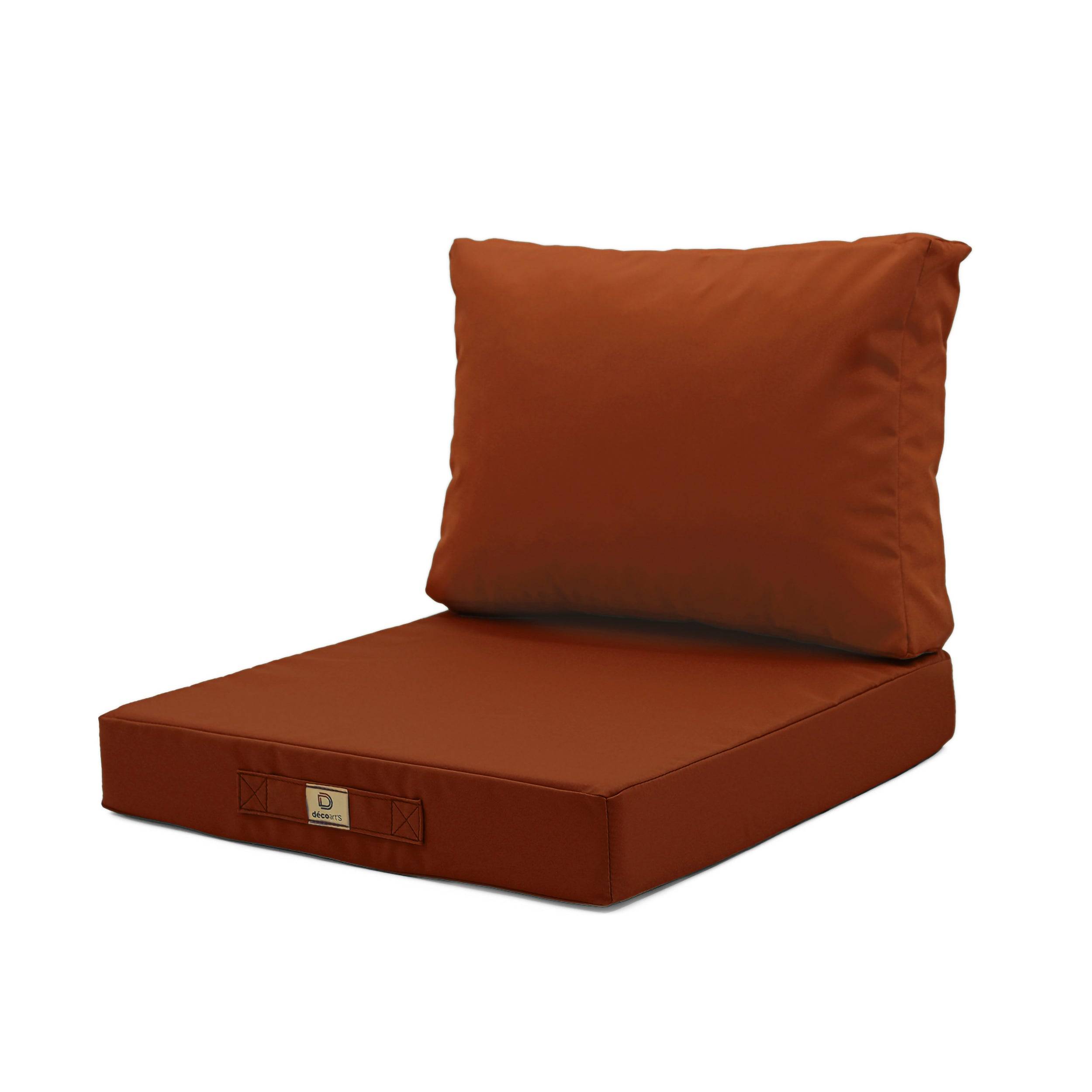 Coussins pour salon de jardin déhoussable 50x60cm Terracotta - Déco arts - Image 1