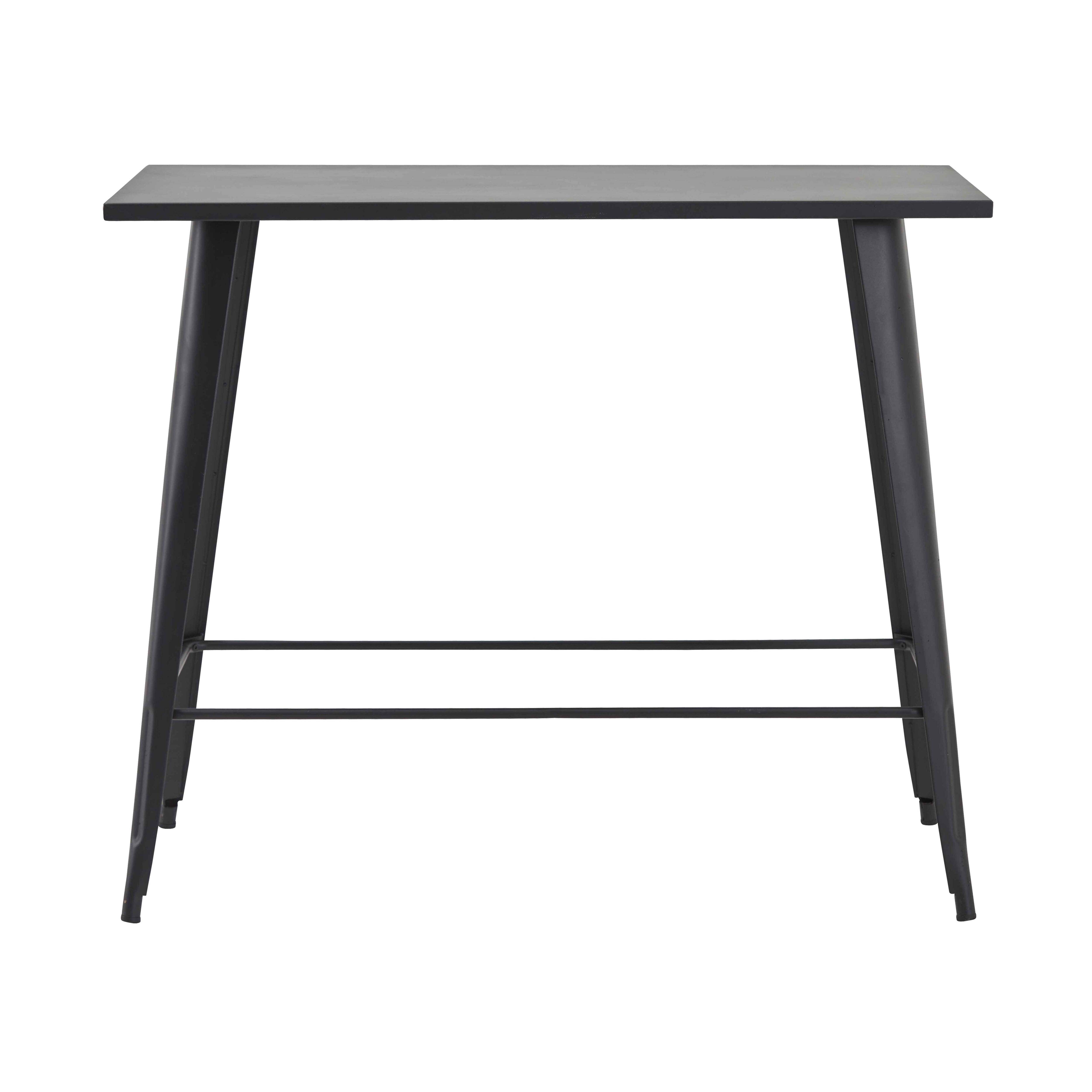 Oviala - Table haute de jardin en acier noir mat New York - Oviala - Image 5
