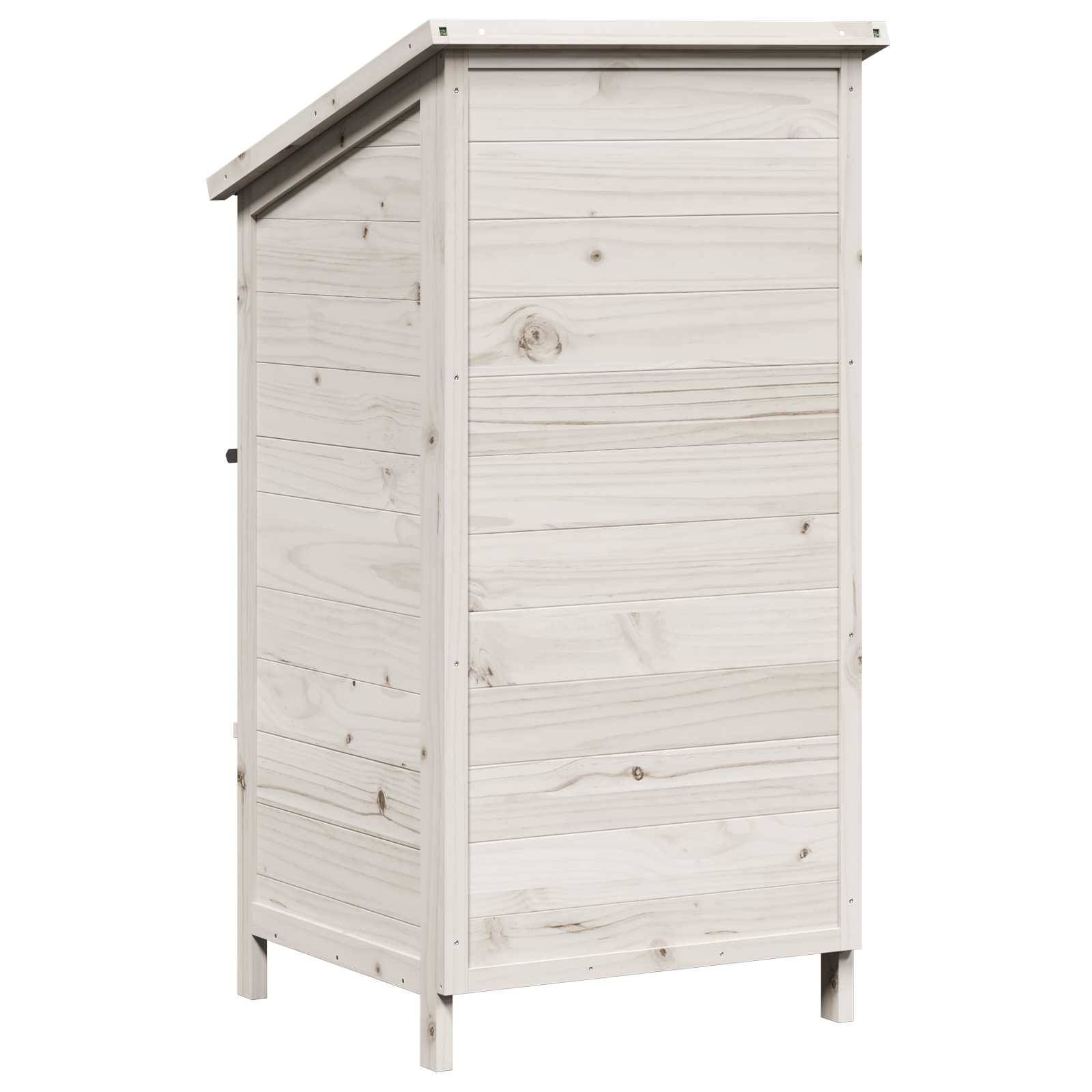 PANGIVO - Abri de jardin bois de sapin blanc 59 x 56 x 113.5 cm, poids:14.3kg - PANGIVO - Image 7