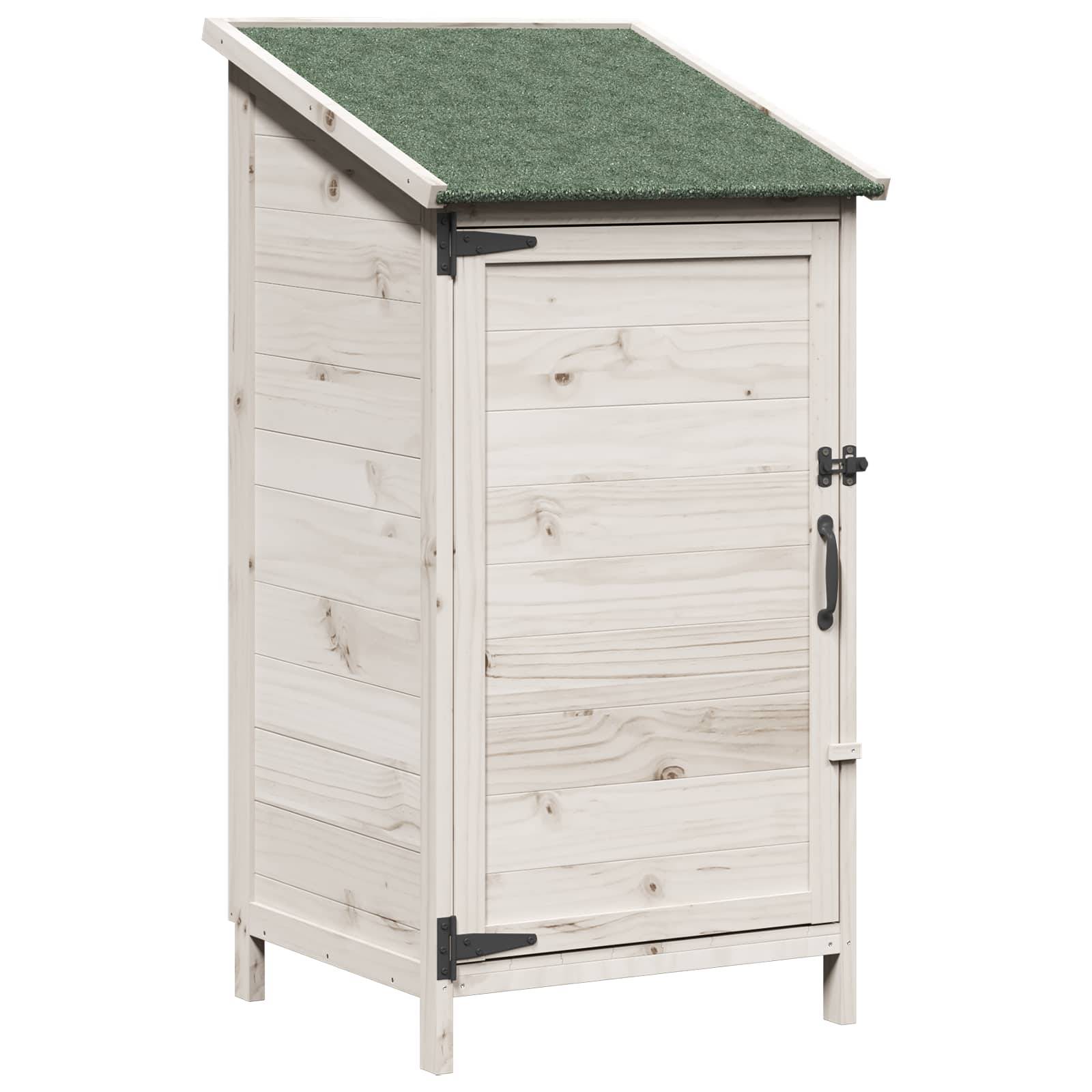 PANGIVO - Abri de jardin bois de sapin blanc 59 x 56 x 113.5 cm, poids:14.3kg - PANGIVO - Image 2