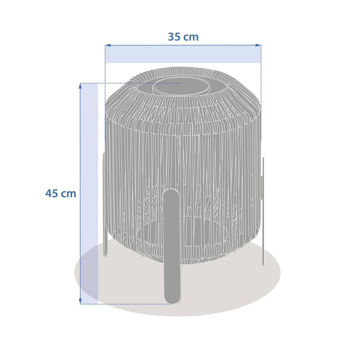 Hesperide - Lanterne Liny solaire argile H36cm - Hespéride - Image 8