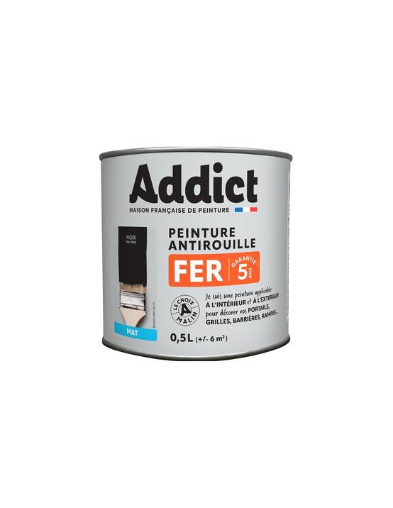 Peinture Fer Noire Mate Protection Et Décoration Du Fer, Finition Mate - Addict - Image 1