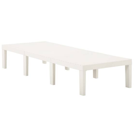 Maison Chic - Bain de soleil - Transat - Chaise longue plastique blanc - MEUBLE PRO - Image 1