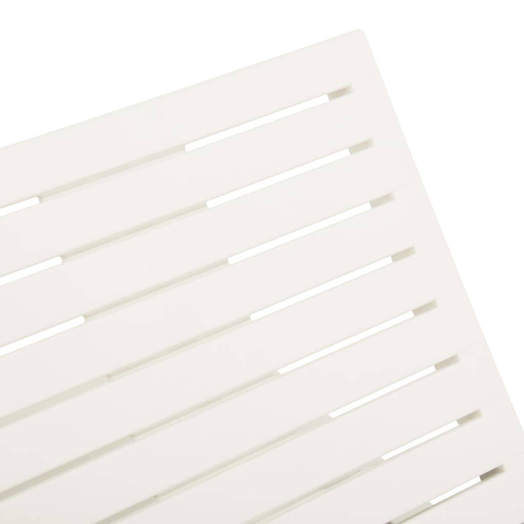 Maison Chic - Bain de soleil - Transat - Chaise longue plastique blanc - MEUBLE PRO - Image 7