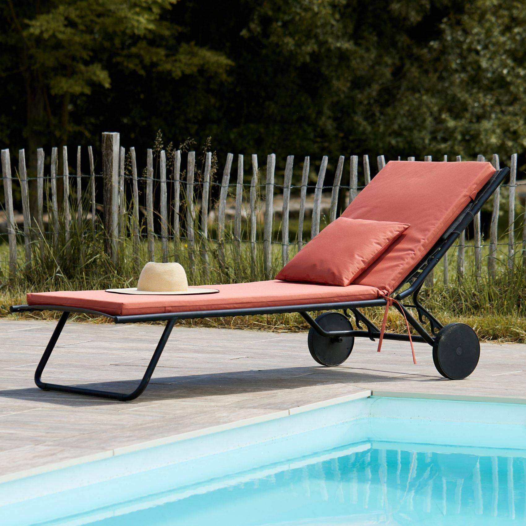 Home Maison - Matelas Bain de soleil extérieur imperméable MINORQUE - HOME MAISON - Polyester - Terracotta - Image 5