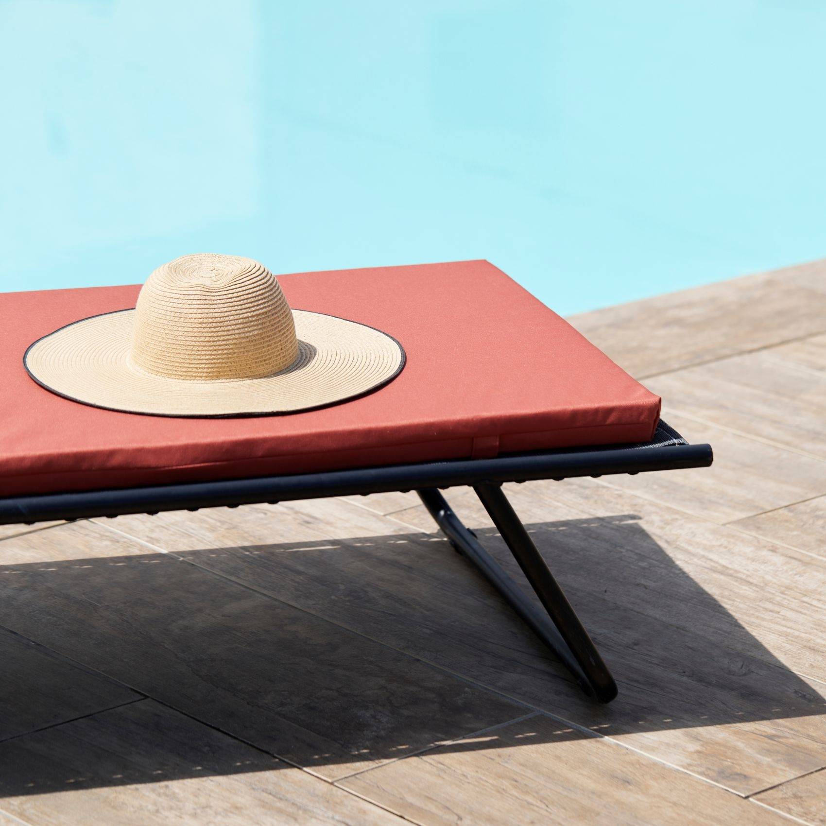 Home Maison - Matelas Bain de soleil extérieur imperméable MINORQUE - HOME MAISON - Polyester - Terracotta - Image 2