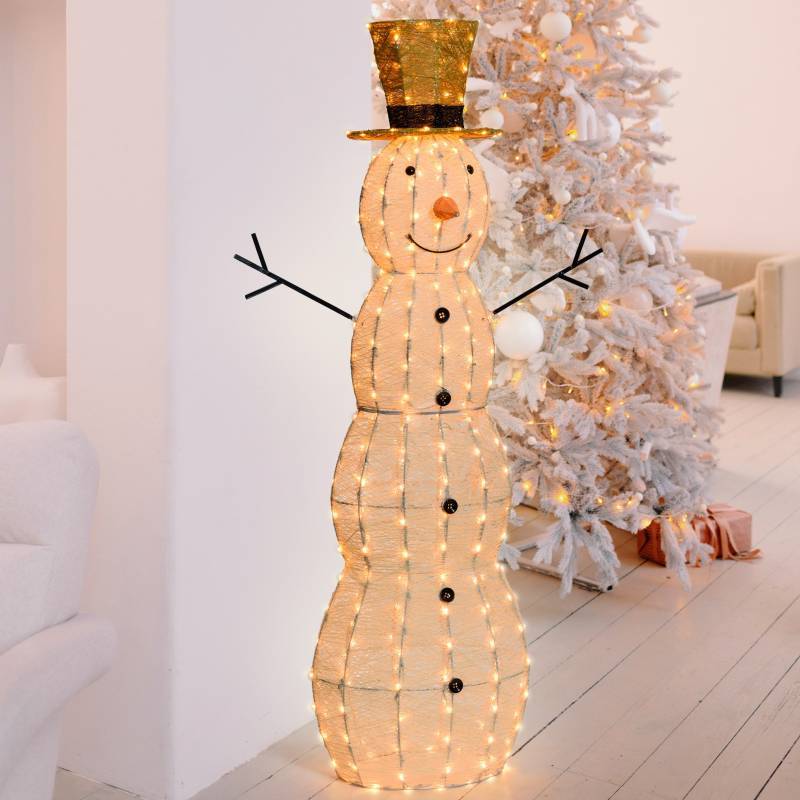 Lotti - Bonhomme de neige lumineux 3D H150cm 320 LED ambré fixe Timer extérieur Smart Connect 31V professionnel Lotti - Image 7