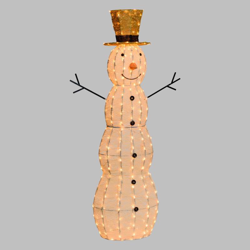 Lotti - Bonhomme de neige lumineux 3D H150cm 320 LED ambré fixe Timer extérieur Smart Connect 31V professionnel Lotti - Image 6