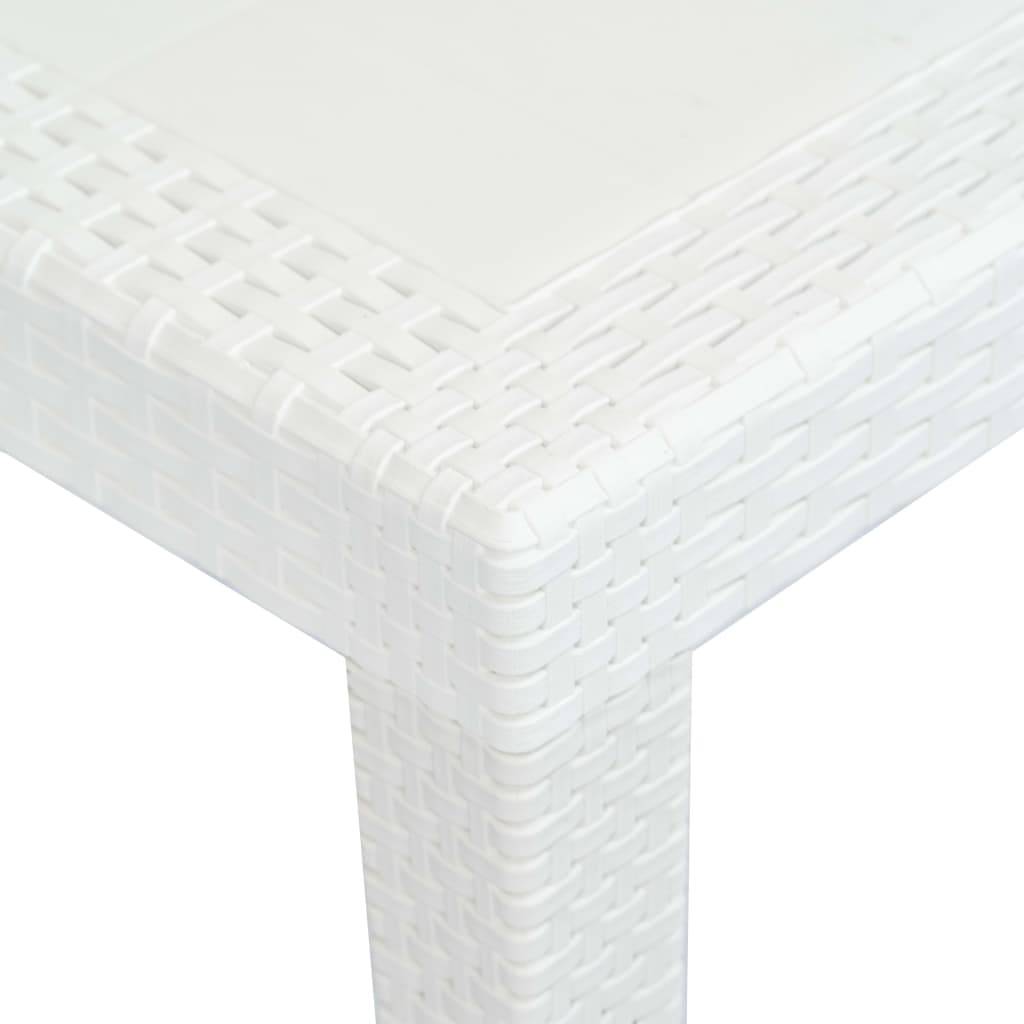 Table de jardin Plastique Blanc 150 x 90 x 72 cm - PANGIVO - Image 3