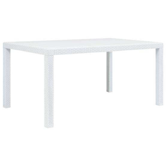 Table de jardin Plastique Blanc 150 x 90 x 72 cm - PANGIVO - Image 1