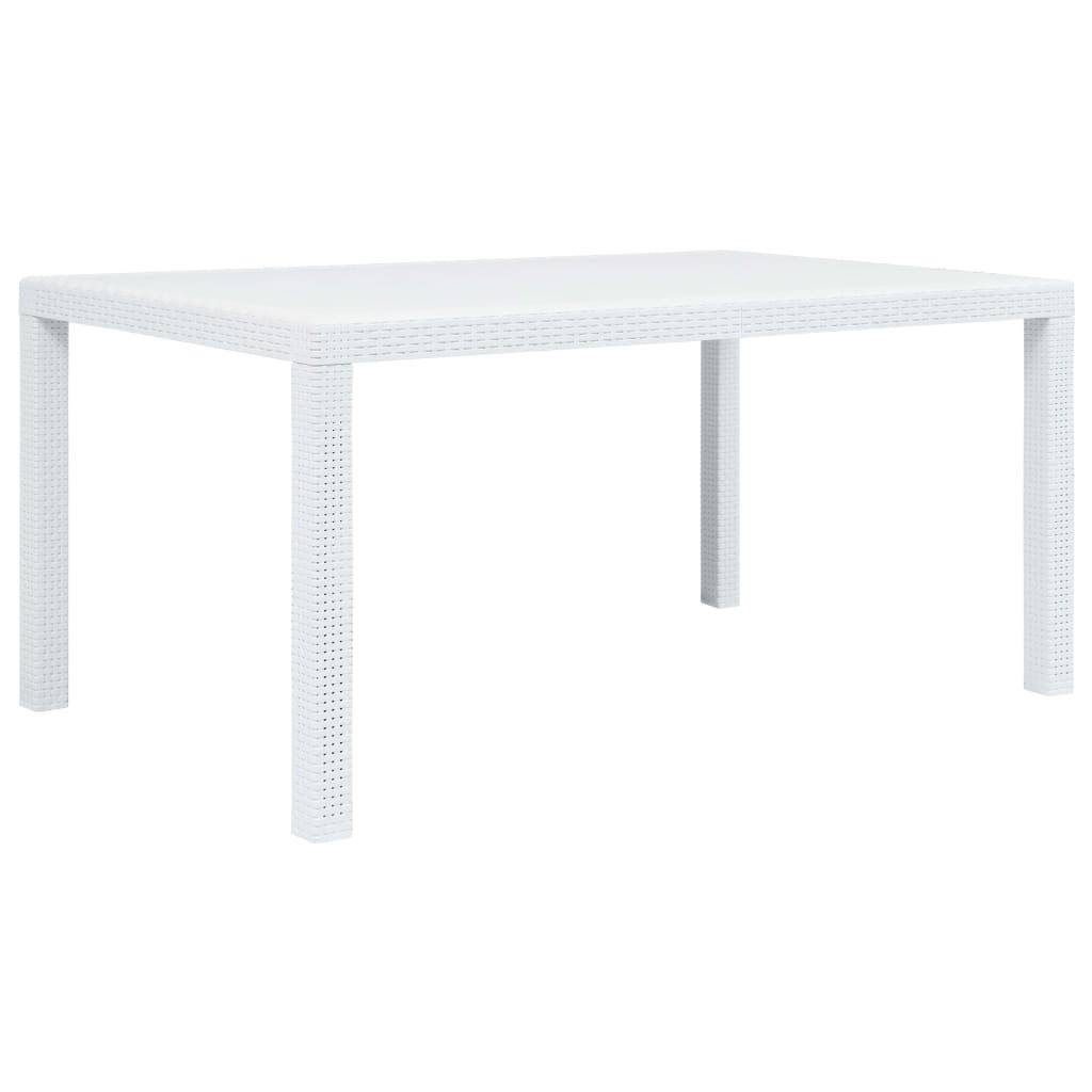 Table de jardin Plastique Blanc 150 x 90 x 72 cm - PANGIVO - Image 1