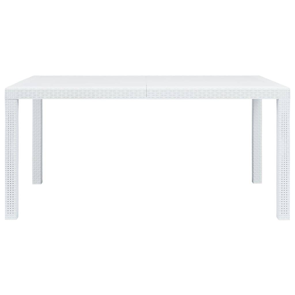 Table de jardin Plastique Blanc 150 x 90 x 72 cm - PANGIVO - Image 2