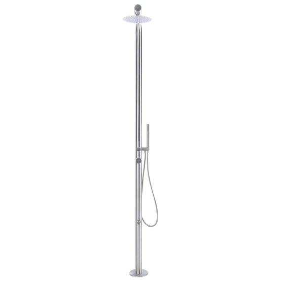 Beliani - Douche d'extérieur Acier inox Argenté MARUDI - 57x17x230- Beliani - Image 4
