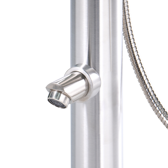 Beliani - Douche d'extérieur Acier inox Argenté MARUDI - 57x17x230- Beliani - Image 9