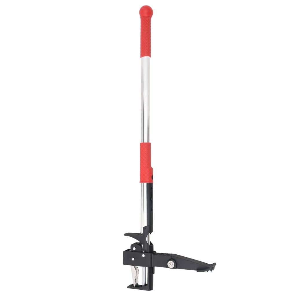 PANGIVO - Désherbeur manuel aluminium anodisé rouge et argenté 99.5 cm - PANGIVO