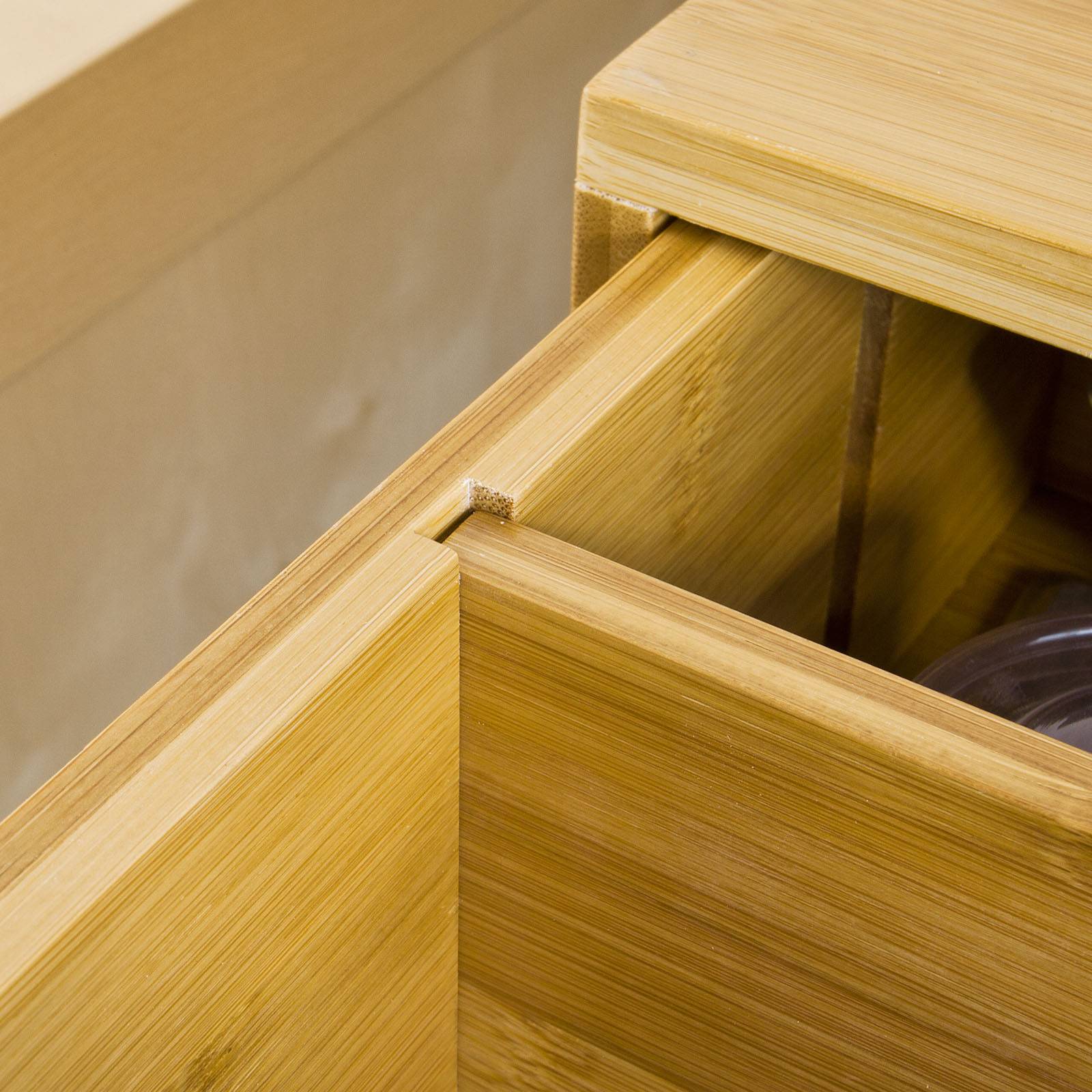 Grande Boîte à Capsules de Café et de Thé en Bambou avec Tiroir pour Machines à Espresso Dolce Gusto, Modèle FRG83-N - Image 6