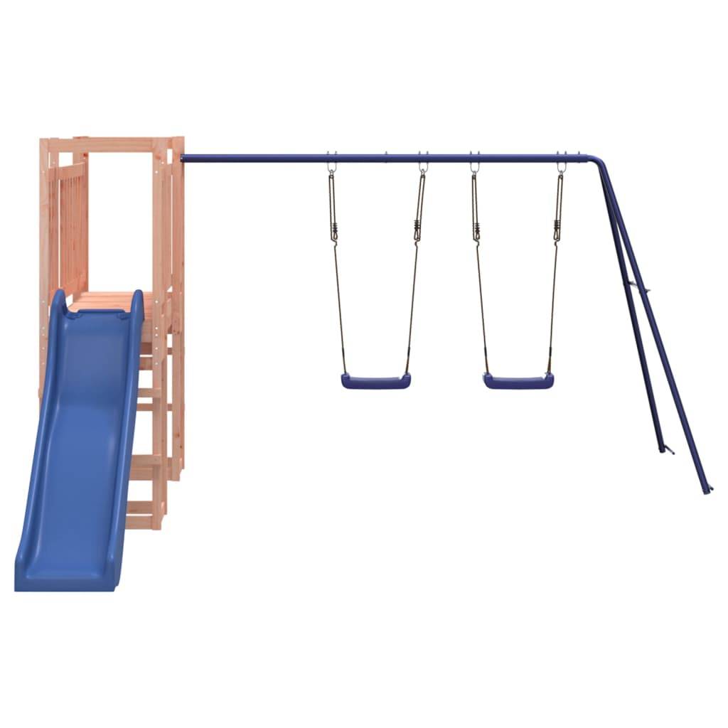 Helloshop26 - Aire de jeux d'extérieur balançoires toboggan portiques robuste jeux jardin 308 x 467 x 169 cm bois massif de douglas - Image 3