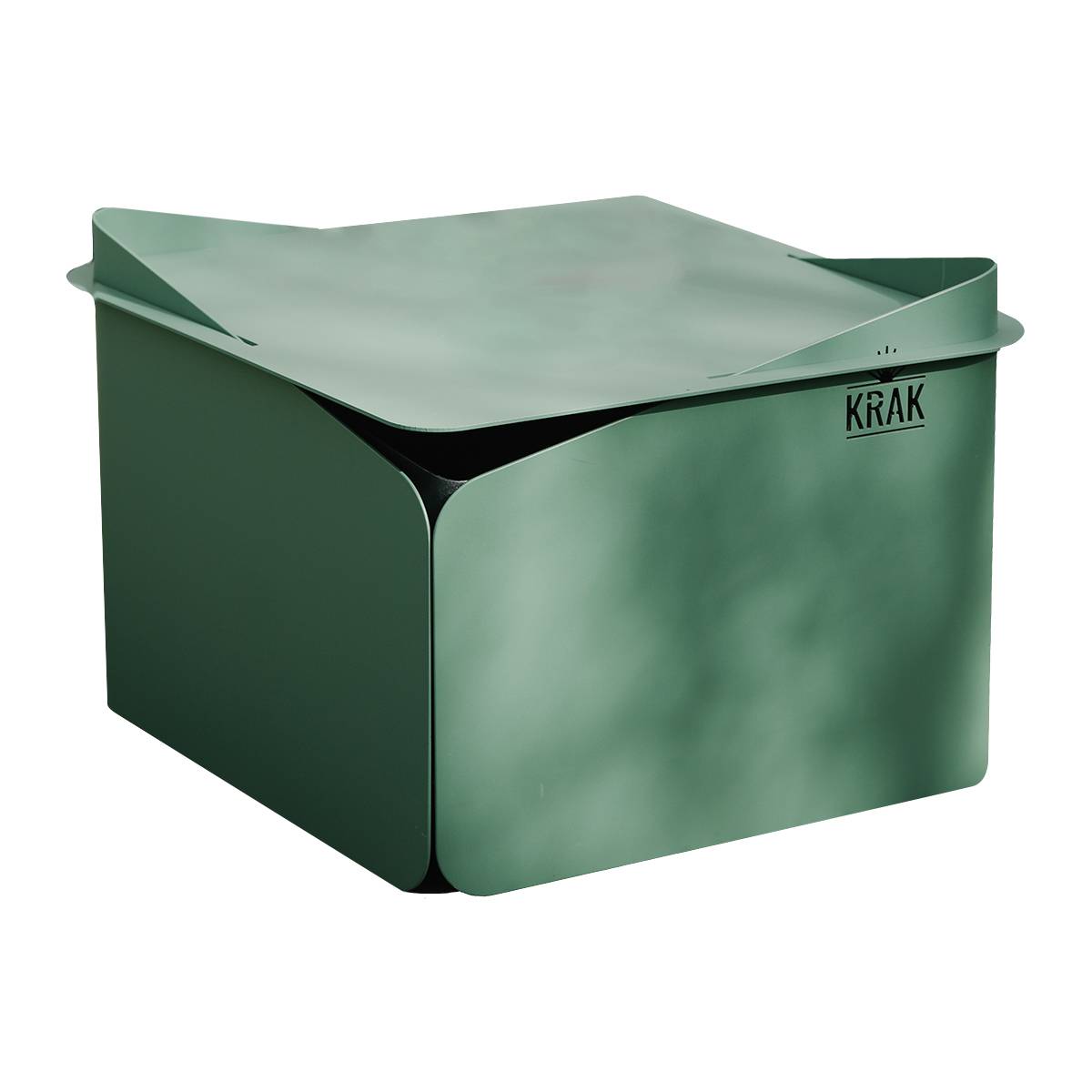 Brasero à bois + plateau 79x69cm LEVANT + PLATEAU VERT PROVENCE Krak - Image 1