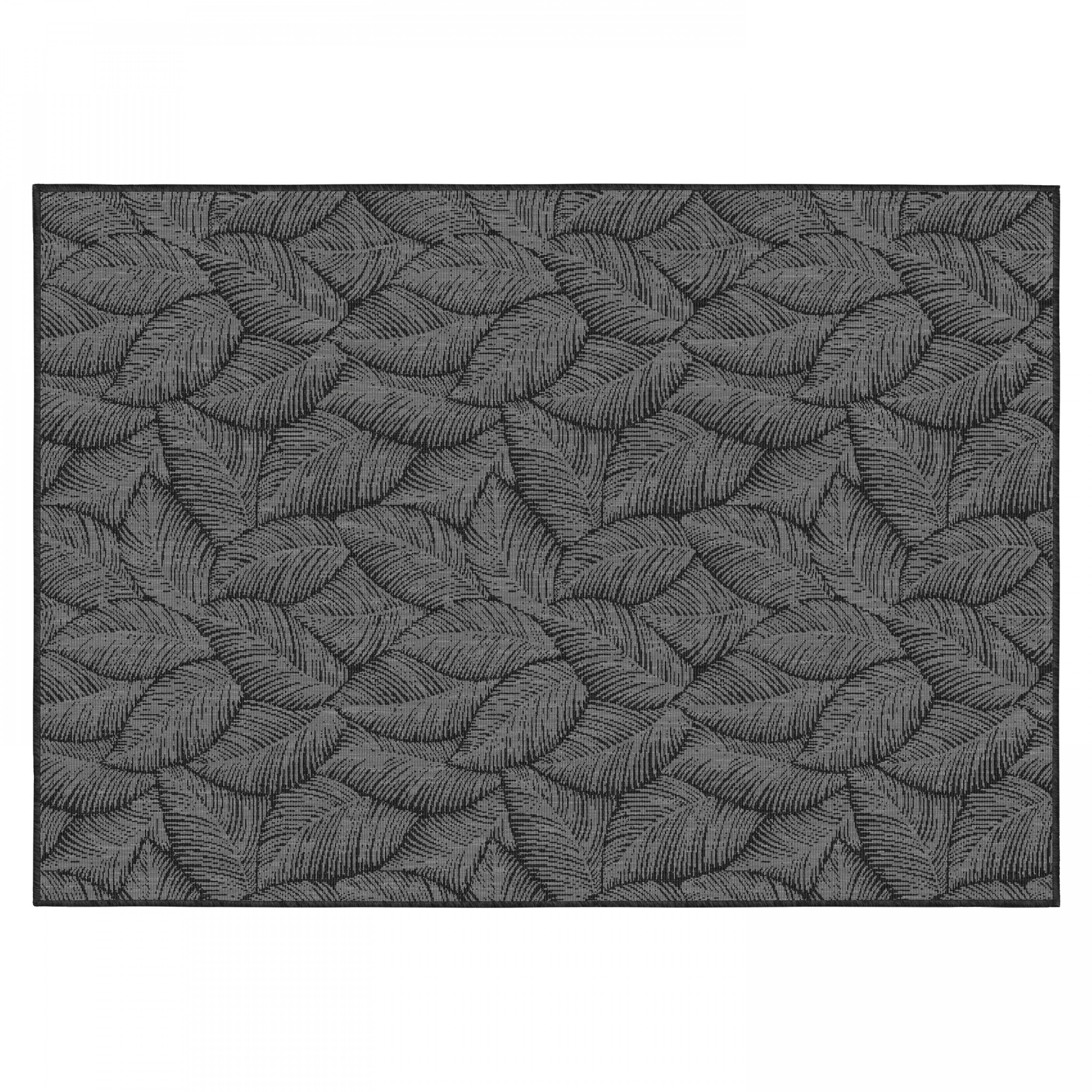 Oviala - Tapis d'extérieur en polypropylène 200 x 290 cm noir Folia - Oviala - Image 1