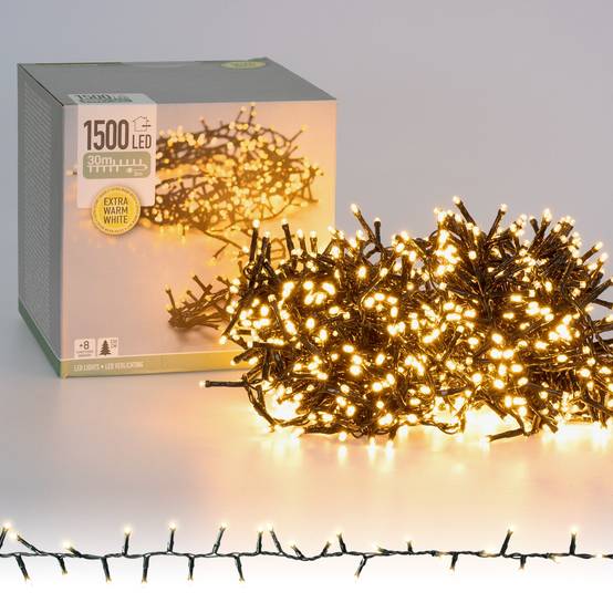Ecd-Germany - Guirlande lumineuse de Noël déco sapin 30m 1500LED éclairage intérieur/extérieur - Image 2