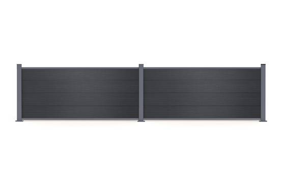 Casanoov Clôture composite Stockhorn 4 m, hauteur 90 cm, sur plaques de base grises - Image 6