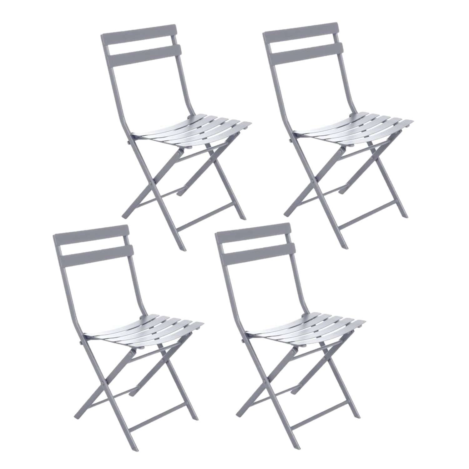 Hesperide - 4 Chaises de jardin pliables en métal Greensboro - Hespéride - Image 1