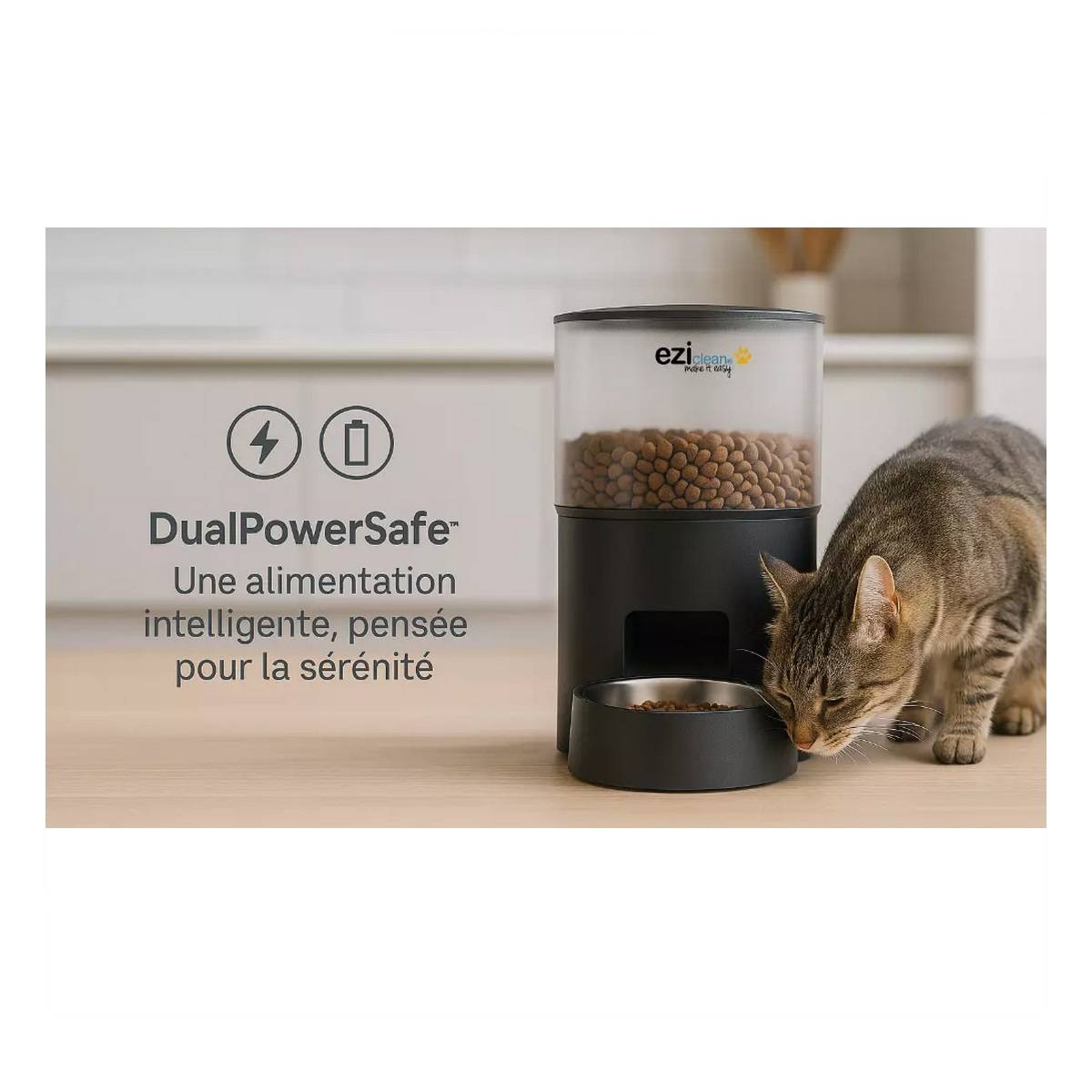 Distributeur de croquettes et fontaine pour chat et petit chien Eziclean® Nutribot Connect X (3L/2,5L) - Image 8