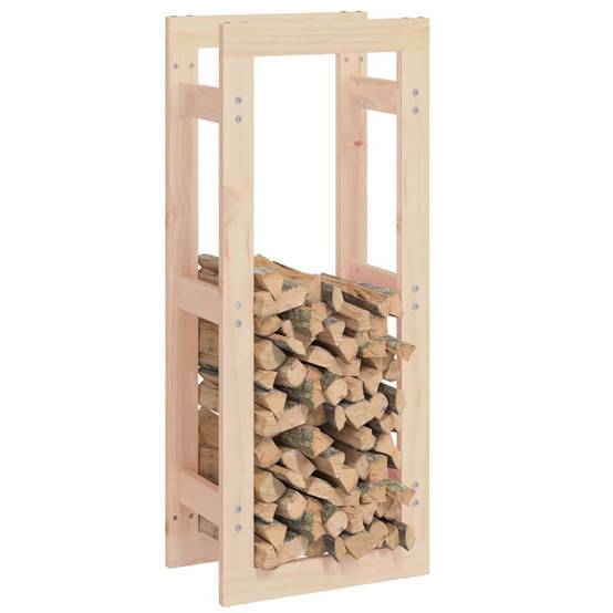 Support bois de chauffage vertical Bois de Pin Massif Rangement intérieur extérieur 41x25x100 cm - ComfortXL Outdoor Living - Image 4