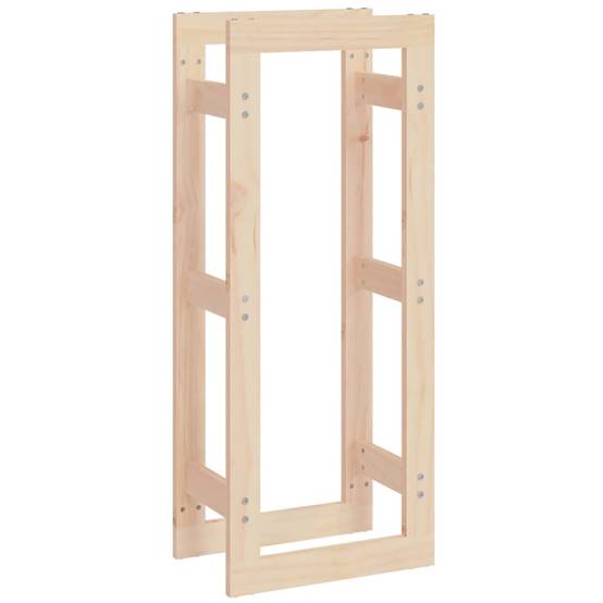 Support bois de chauffage vertical Bois de Pin Massif Rangement intérieur extérieur 41x25x100 cm - ComfortXL Outdoor Living - Image 2