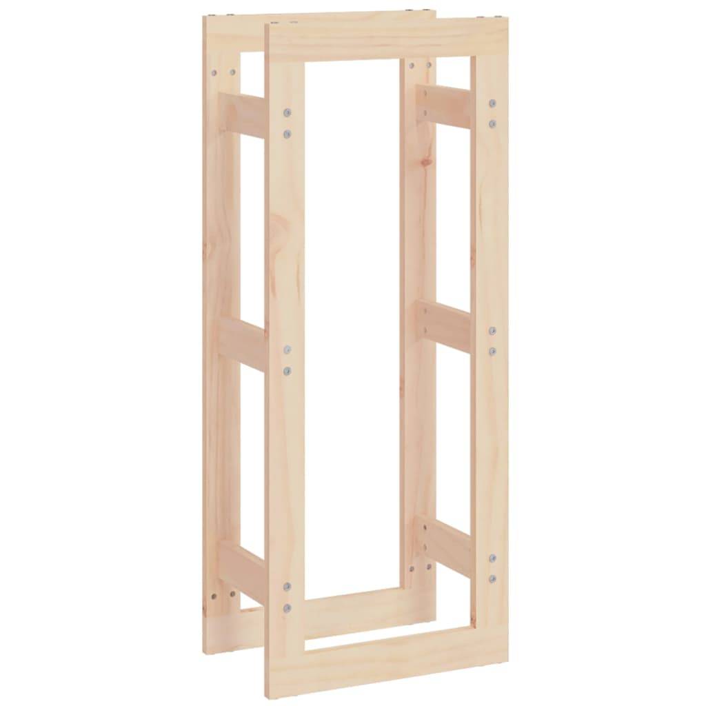 Support bois de chauffage vertical Bois de Pin Massif Rangement intérieur extérieur 41x25x100 cm - ComfortXL Outdoor Living - Image 2