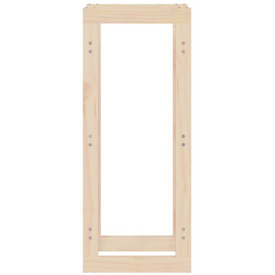 Support bois de chauffage vertical Bois de Pin Massif Rangement intérieur extérieur 41x25x100 cm - ComfortXL Outdoor Living - Image 5
