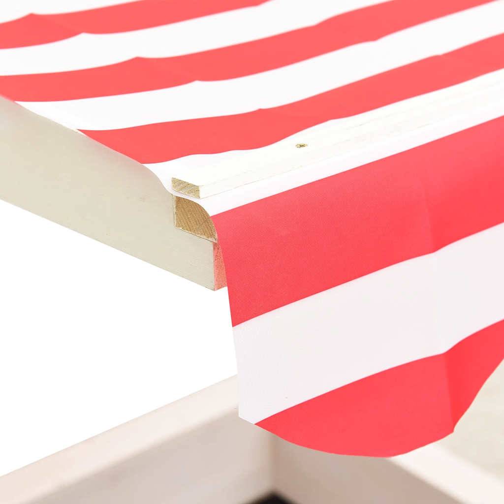 Maison Chic - Bac à sable - Maison de jeu pour enfants et toit réglable Bois de sapin Blanc et rouge UV50 - Image 5