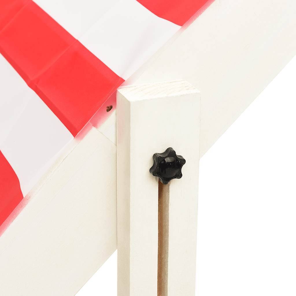 Maison Chic - Bac à sable - Maison de jeu pour enfants et toit réglable Bois de sapin Blanc et rouge UV50 - Image 6