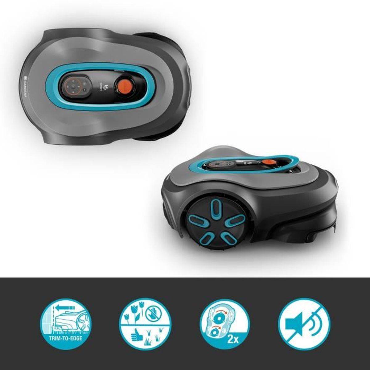 Gardena - Robot tondeuse GARDENA smart SILENO max 1200, DuoConnect Bluetooth, tonte 1 200 m² - Gris - Image 2