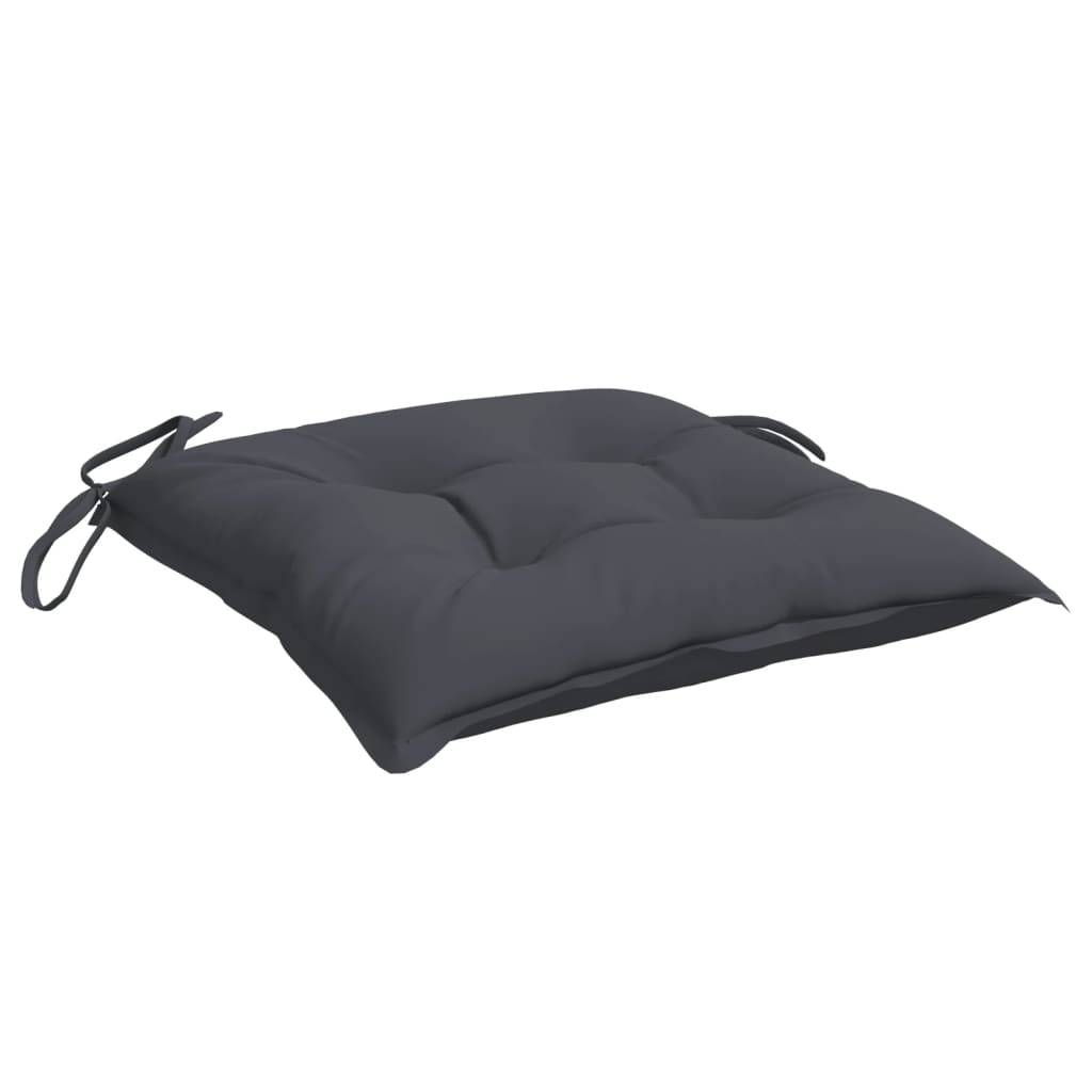 Lot de 6 Galettes de Chaise 50x50 Tissu Oxford Confortables avec Liens pour Extérieur Anthracite – ComfortXL Outdoor Living - Image 5